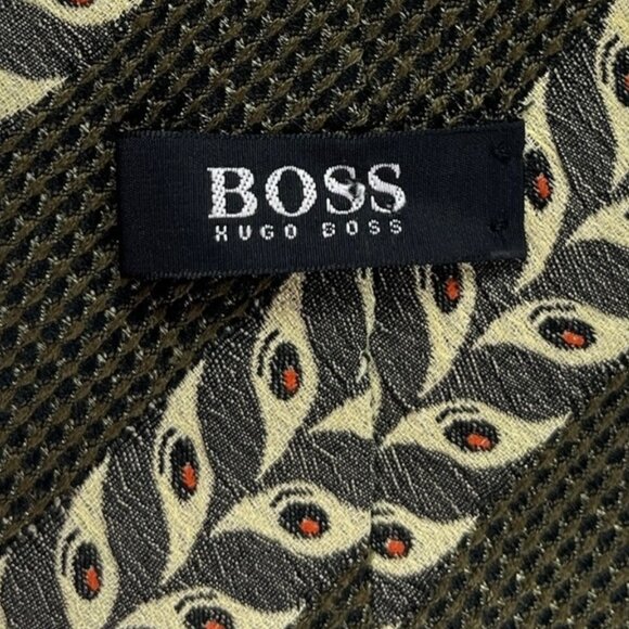 Boss Hugo Boss Mens Necktie Tie 100% Silk Multicolor Floral Print Made in Italy - Picture 4 of 9